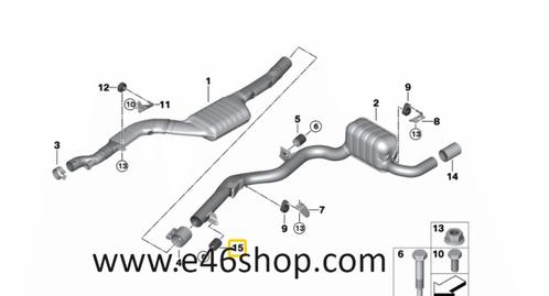 Trillingsdemper uitlaat BMW F20 F21 F22 F23 F07 F10 F11 oe 1, Auto-onderdelen, Uitlaatsystemen, BMW, Nieuw, Ophalen of Verzenden