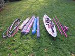 Surfmateriaal plank/mast/zeilen/gieken /trapeze etc, Watersport en Boten, Ophalen, Gebruikt, Complete set, Met vin(nen)