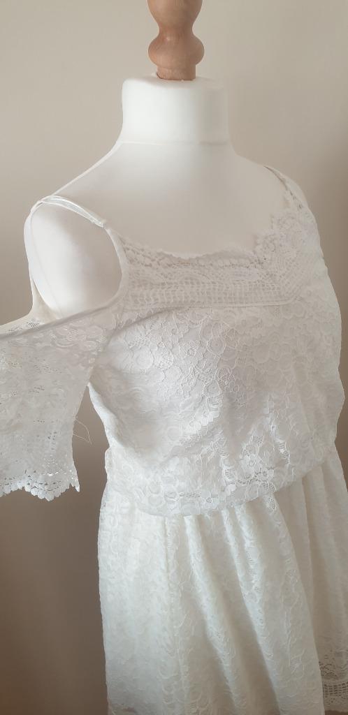 NIEUW artikel : Porta Fortuna tuniek met kant - Maat S, Kleding | Dames, Blouses en Tunieken, Nieuw, Maat 36 (S), Wit, Ophalen of Verzenden