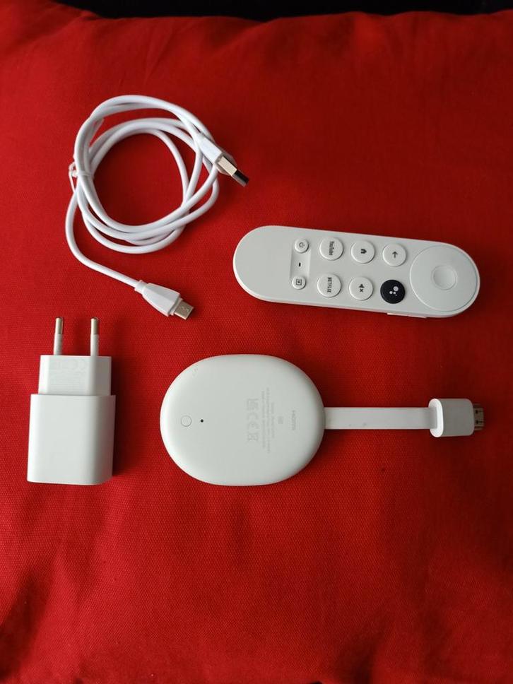 Google Chromecast met google tv, Audio, Tv en Foto, Mediaspelers, Zo goed als nieuw, Ophalen