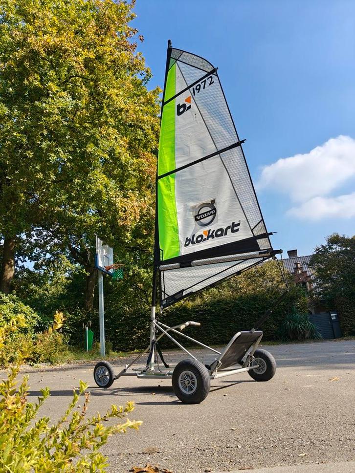 Blokart met 3 m2 zeil in goede staat, Watersport en Boten, Zeilen en Zeiltoebehoren, Gebruikt, Minder dan 15 m², Ophalen