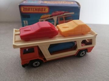 Lesney Matchbox Superfast #11 Car Transporter in doosje 