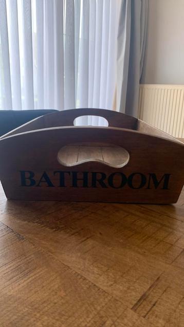 Houten badkamer mandje beschikbaar voor biedingen