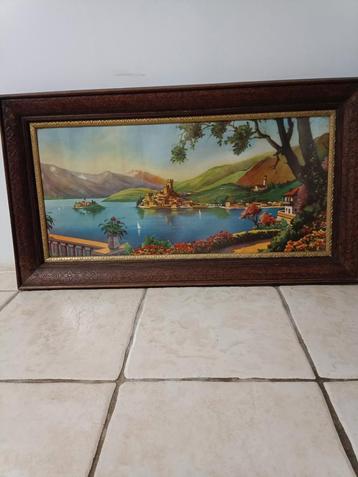 Cadre bois  avec photos 87cm de long  beschikbaar voor biedingen