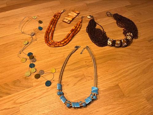Handgemaakte natuurlijke halskettingen, Handtassen en Accessoires, Kettingen, Gebruikt, Steen of Mineraal, Overige kleuren, Verstelbaar