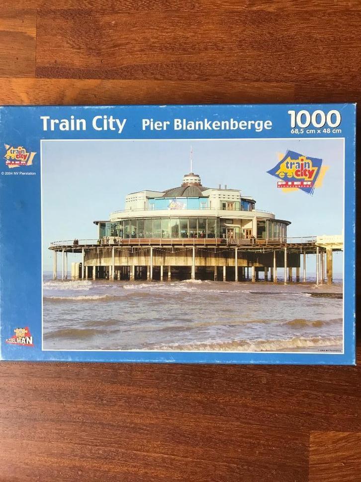 LEGPUZZEL    BLANKENBERGE  de pier, Hobby en Vrije tijd, Denksport en Puzzels, Zo goed als nieuw, Legpuzzel, 500 t/m 1500 stukjes