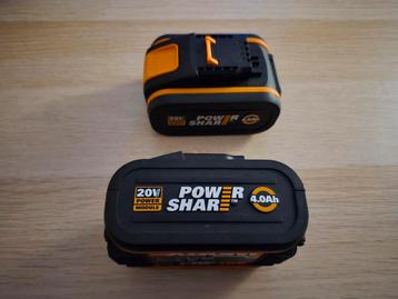 2 batteries 4.0ah worx wa3553 état proche du neuf  beschikbaar voor biedingen