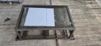 table basse métal et verre, banc de reproduction, Métal, 100 à 150 cm, Rectangulaire, Moins de 50 cm