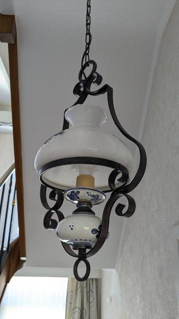 hanglamp, Huis en Inrichting, Lampen | Hanglampen, Ophalen, Gebruikt, Antiek, 75 cm of meer