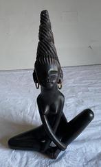 Prachtige houten figuur/beeldje van een vrouw in de Y-positi, Ophalen of Verzenden