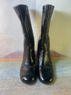 Högl Mid-Calf Boots - Maat 36 - Zwart Leer - Blokhak - Zgan!, Kleding | Dames, Hoge laarzen, Högl, Verzenden, Zwart