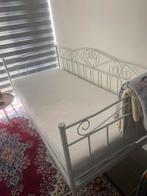 Mooie witte eenpersoons bed, Huis en Inrichting, Slaapkamer | Bedden, Ophalen, Gebruikt, 90 cm, Eenpersoons