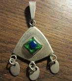 Metalen sixties hanger met steen, Handtassen en Accessoires, Antieke sieraden, Verzenden, Overige materialen, Hanger