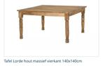 Houten massief tafel 140x140 zoals nieuw!, Huis en Inrichting, Ophalen of Verzenden, Zo goed als nieuw