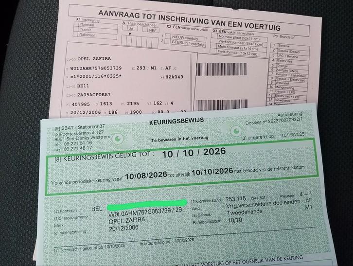Opel Zafira 1900 CDTi met 7 plaatsen Gekeurd voor verkoop, Auto's, Opel, Zafira, Diesel, Handgeschakeld, Ophalen
