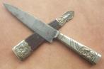 Couteau argentin de Gaucho en argent & incrustations or 18 K, Collections, Couteau ou Poignard, Armée de terre, Envoi