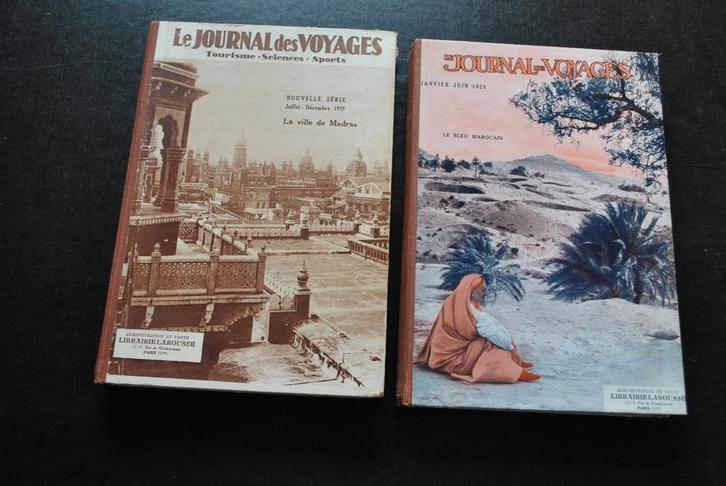 LE JOURNAL DES VOYAGES ANNUEL 1928 RELIURES EDITEUR 2T RARE, Boeken, Tijdschriften en Kranten, Gelezen, Krant, Ophalen of Verzenden