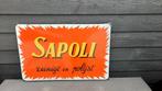 Emaillebord Sapoli 1951', Verzamelen, Merken en Reclamevoorwerpen, Gebruikt, Ophalen of Verzenden