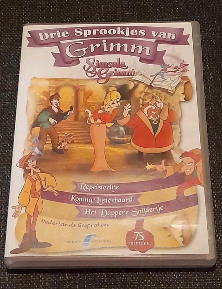 Dvd Simsala Grimm deel 1, 3 sprookjes in tekenfilm, Cd's en Dvd's, Dvd's | Tekenfilms en Animatie, Zo goed als nieuw, Europees