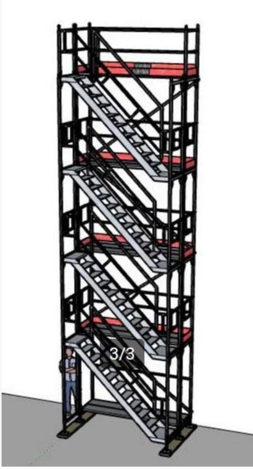 Tour d'échafaudage Échelle d'échafaudage Escalier en alu, Doe-het-zelf en Bouw, Steigers, Nieuw, Gevelsteiger, 5 meter of hoger