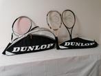 Dunlop tennistas met 3 rackets., Sport en Fitness, Tennis, Ophalen, Gebruikt, Tas, Dunlop