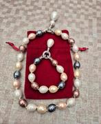 Vintage elegante parel set ketting en armband Barok stijl, Handtassen en Accessoires, Antieke sieraden, Ophalen of Verzenden