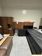 Moderne L-keuken 3m x 3m – Marmerlook werkbaald, Huis en Inrichting, Ophalen, Zwart