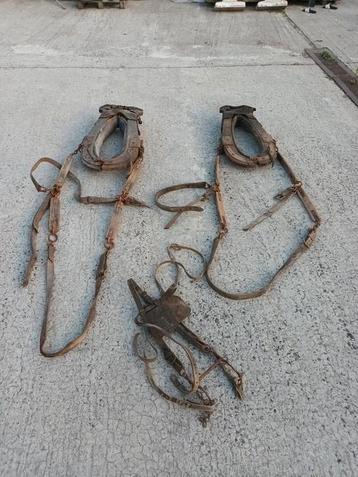 Koppel paarden garelen + 1 hoofdstel ( decoratief) beschikbaar voor biedingen