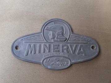 Minerva TT Jeep 1952: originele loden embleem, badge  grille beschikbaar voor biedingen