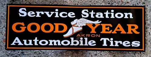 Good Year service station emaille bord en veel andere borden, Collections, Marques & Objets publicitaires, Comme neuf, Panneau publicitaire