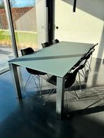 Antraciet moderne design tafel + 6 stoelen, Enlèvement, Utilisé