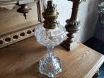 Quinquet en verre transparent "vintage", Ophalen of Verzenden