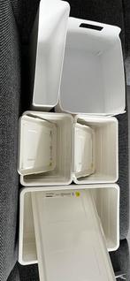 3 opbergbakjes met deksel + 2 andere, Ophalen, Zo goed als nieuw