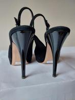 985B* CHON sexy sandales noires tout cuir (40), Chaussures à haut talons, CHON, Porté, Noir