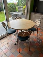 Table avec 4 chaises, Maison & Meubles, Tables | Tables à manger, Comme neuf, 100 à 150 cm, 100 à 150 cm, Rond