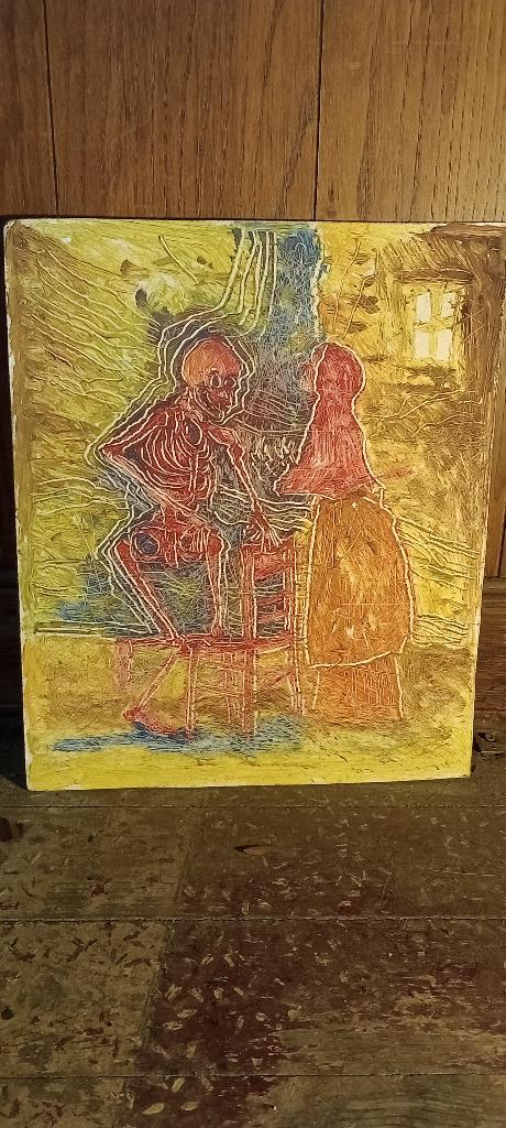 Schilderij gesigneerd SOUDAN Jean-Pol, 29x35, n468, Antiek en Kunst, Kunst | Schilderijen | Abstract, Ophalen