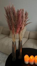 Set van 2 vazen met pampas, Ophalen, Zo goed als nieuw