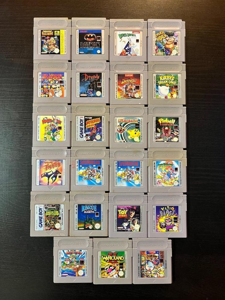 23 Game Boy games: Dracula, Chuck Rock, Mario, Wario, Kirby, Games en Spelcomputers, Games | Nintendo Game Boy, Gebruikt, Ophalen of Verzenden