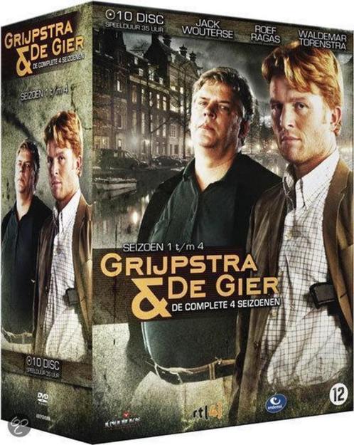 GRIJPSTRA EN DE GIER - DE COMPLETE SERIE 1 T/M 4 - NIEUWSTAA, Cd's en Dvd's, Dvd's | Tv en Series, Zo goed als nieuw, Actie en Avontuur