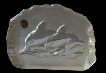 cristal d'arques "dolfijnen". beschikbaar voor biedingen