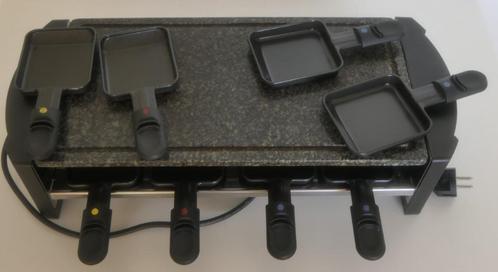 steengrill  gourmetset raclette 8 personen  DOMO DO9039G, Elektronische apparatuur, Grillplaten, Gebruikt, Tafelgrill, Ophalen