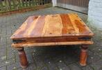 salontafel van massief hout, 50 tot 100 cm, Ethnique, Gebruikt, 50 tot 75 cm