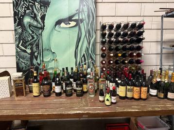 Lot wijn drank likeur +100 flessen beschikbaar voor biedingen