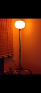 Vintage vloerlamp - toeschrijving stilnovo - metaal/ glas, Ophalen of Verzenden, Glas