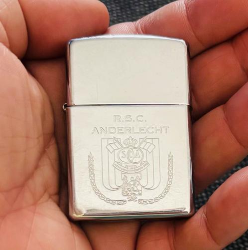 Zippo aansteker RSC Anderlecht, Verzamelen, Rookartikelen, Aanstekers en Luciferdoosjes, Gebruikt, Aansteker, Ophalen of Verzenden