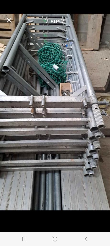 Rux echaffaudage, Doe-het-zelf en Bouw, Steigers, Gebruikt, Daksteiger, 5 meter of hoger, Ophalen of Verzenden