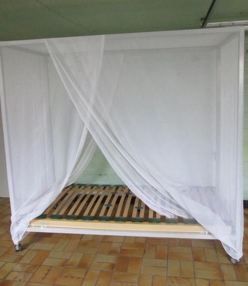 1persoons hemelbed., Huis en Inrichting, Slaapkamer | Bedden, Gebruikt, Eenpersoons, 90 cm, 200 cm, Metaal, Grijs, Verstelbaar