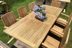 Uitschuifbare Tuintafel in teak, Tuin en Terras, Tuinsets en Loungesets, Ophalen, Eettafel, Teakhout, Zo goed als nieuw
