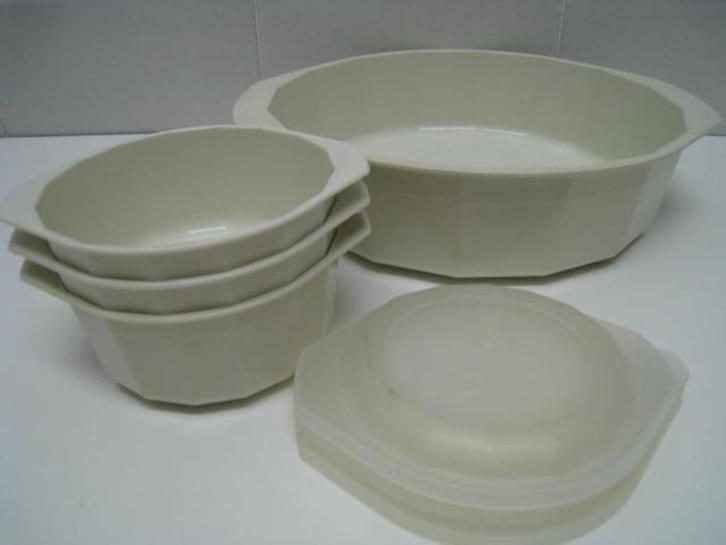 Set 4 potten voor microgolfoven van merk Microwave Cookware, Elektronische apparatuur, Microgolfovens, Microgolfoven, Ophalen