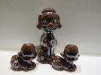 Vintage midcentury Japan Redware poedel en pups, Ophalen of Verzenden